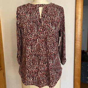 CURE Abstract Animal Patterned Slate Rose/Ivory/Black KeyholeTop